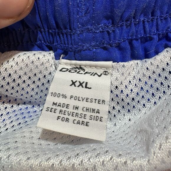 Dolfin Swim Trunks Men XXL Blue Drawstring Board Shorts Pocket Beach Pool Surf - Picture 4 of 8